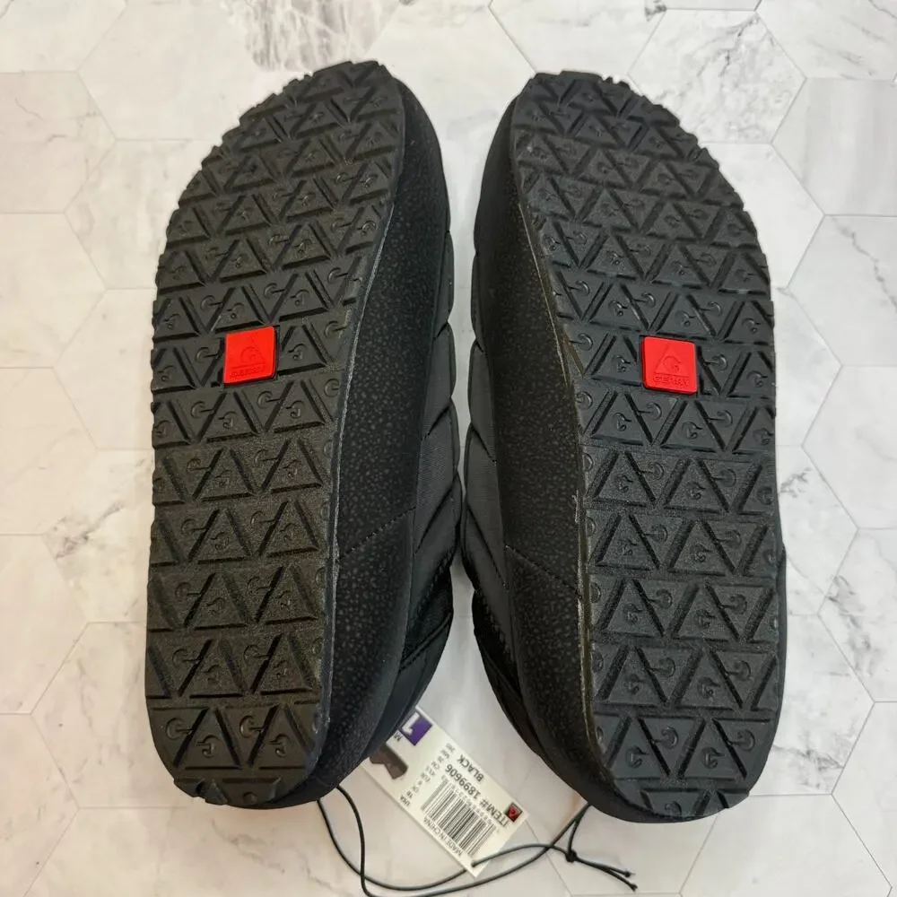NIB Gerry Puff Slip On Shoes Men's Black Sz 10 Fleece Collapsible Heel Comfort